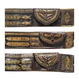 Three Transylvanian traditional costume belts, 19th century