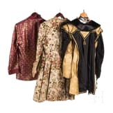 Three Venetian carnival costumes with masks, late 20th century
