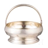A Russian silver bowl with handle, Moscow, stamped Khlebnikov, 1908 - 1917