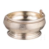 A Russian silver bowl with handle, Moscow, stamped Khlebnikov, 1908 - 1917