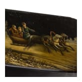 Two Russian papier mach&eacute; and lacquer boxes, late 19th century