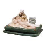 A Russian erotic porcelain figure as a candlestick with odalisque and sultan, last 3rd of the 19th century