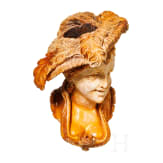 A carved Russian figural meerschaum pipe, St. Petersburg, late 19th century