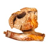 A carved Russian figural meerschaum pipe, St. Petersburg, late 19th century