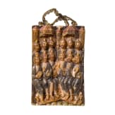 A carved wax icon showing the Twelve Apostles with case (Kiot), 20th century