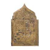 Two Russian bronze icons - Tetraptych and Extended Deisis, 18th/19th century