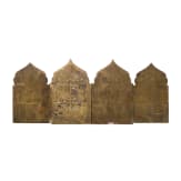 Two Russian bronze icons - Tetraptych and Extended Deisis, 18th/19th century
