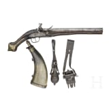 A flintlock pistol for the oriental market, mid-19th century