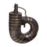 An Indian powder horn, 19th century
