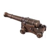 A French model of a naval gun, 20th century
