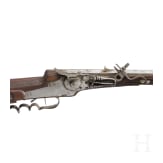 A wheellock rifle, collector's replica in 17th century style using some old parts