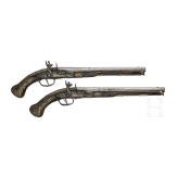 A pair of Italian flintlock pistols, circa 1700