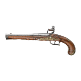 A Latvian flintlock pistol by I. A. Wadt in Jelgava, circa 1760