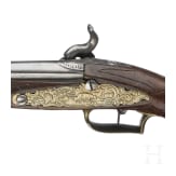 A pair of French percussion pistols, circa 1760