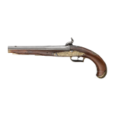 A pair of French percussion pistols, circa 1760