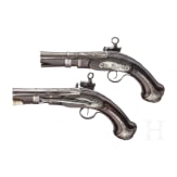 A pair of chiselled Eibar luxury-miquelet-pistols, circa 1760
