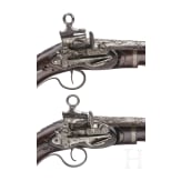 A pair of chiselled Eibar luxury-miquelet-pistols, circa 1760