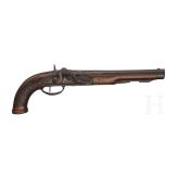 A German percussion pistol, circa 1780