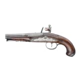 A French flintlock pistol, circa 1780