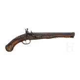 A flintlock pistol, probably Bohemian, circa 1780