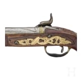 A percussion pistol by Kuchenreuter, circa 1780, and a percussion pistol as a collector's item made using old parts