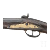 A percussion pistol by Kuchenreuter, circa 1780, and a percussion pistol as a collector's item made using old parts