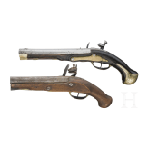 Two German flintlock pistols, 2nd half of the 18th century