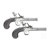 A pair of German boxlock pistols by Pieper & Co. in Solingen, circa 1800