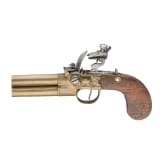 A double-barreled boxlock pistol, probably Belgian, circa 1800