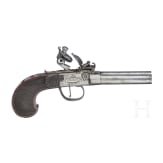 A double-barreled boxlock pistol by Richards in London, circa 1800
