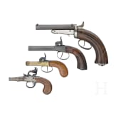 A small collection of pistols, probably Belgian, 1st half of the 19th century