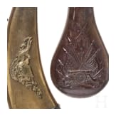 Four powder flasks, 19th century