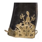An Austrian powder flask from the reign of Emperor Franz I (1806 - 1835)