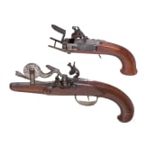 A flintlock powder tester and lighter, collector's items using old parts