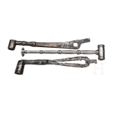 Three German wheellock spanners, 18th century