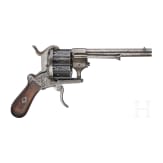 A German 12 shot pinfire revolver by Heinrich Riffelmann in Solingen, ca. 1860