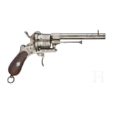 A German pinfire revolver by Heinrich Riffelmann in Solingen, circa 1860