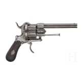 A German twelve-shot pinfire revolver by Heinrich Riffelmann in Solingen, circa 1860