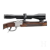 A single shot rifle system Rauchenwald with scope Schmidt und Bender