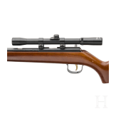 A single shot rifle Voere with scope Tasco