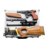 A cased Walther GSP, with conversion kit and rifle barrel