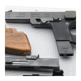 A cased Walther GSP, with conversion kit and rifle barrel