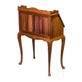 An elegant Pakistani secretary desk with ottoman, M. Hayat & Bros., 20th century