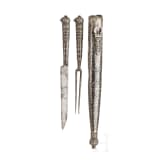 An Ottoman-Greek nielloed silver set of cutlery, circa 1700