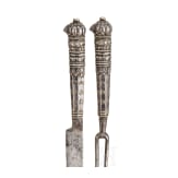 An Ottoman-Greek nielloed silver set of cutlery, circa 1700