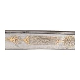 A large silver-mounted Greek yatagan set with corals, circa 1820