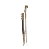 A silver mounted Greek yatagan with older European blade, circa 1820