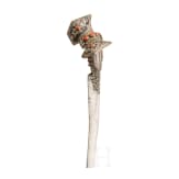A silver mounted Greek yatagan with older European blade, circa 1820