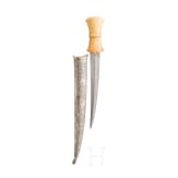 An Ottoman khanjar with walruss-ivory hilt, 2nd half of the 18th century