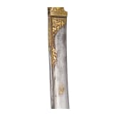 An Ottoman silver mounted and gold inlaid yatagan, dated 1805